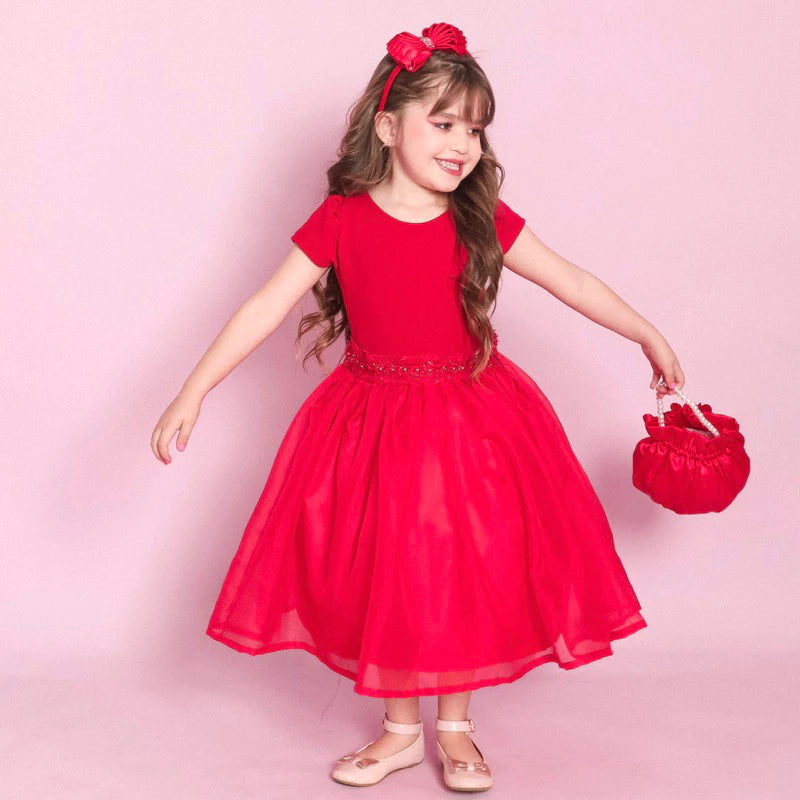 Vestido Infantil Encanto Vermelho