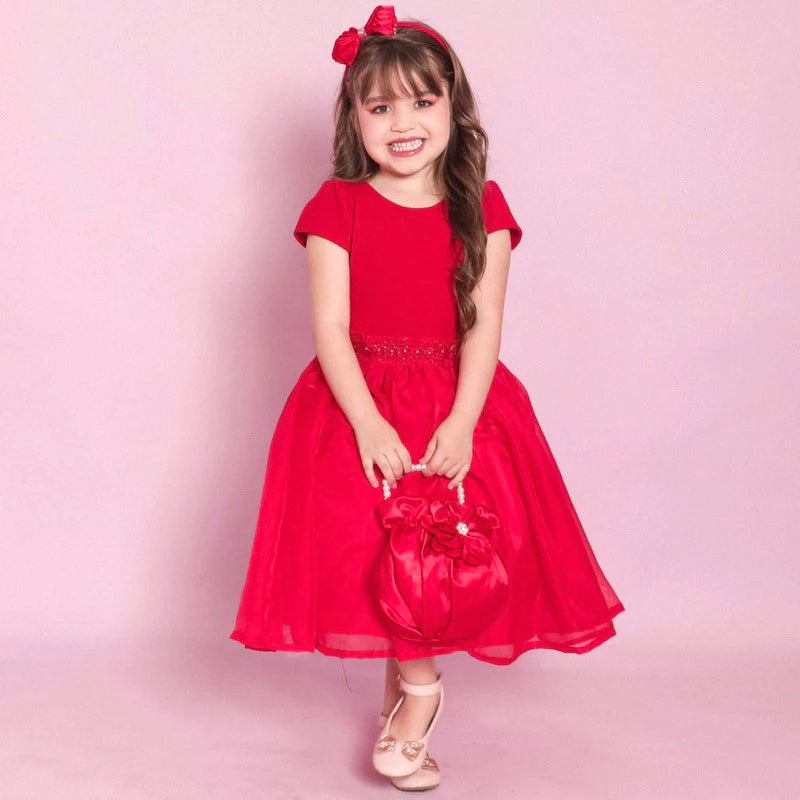 Vestido Infantil Encanto Vermelho