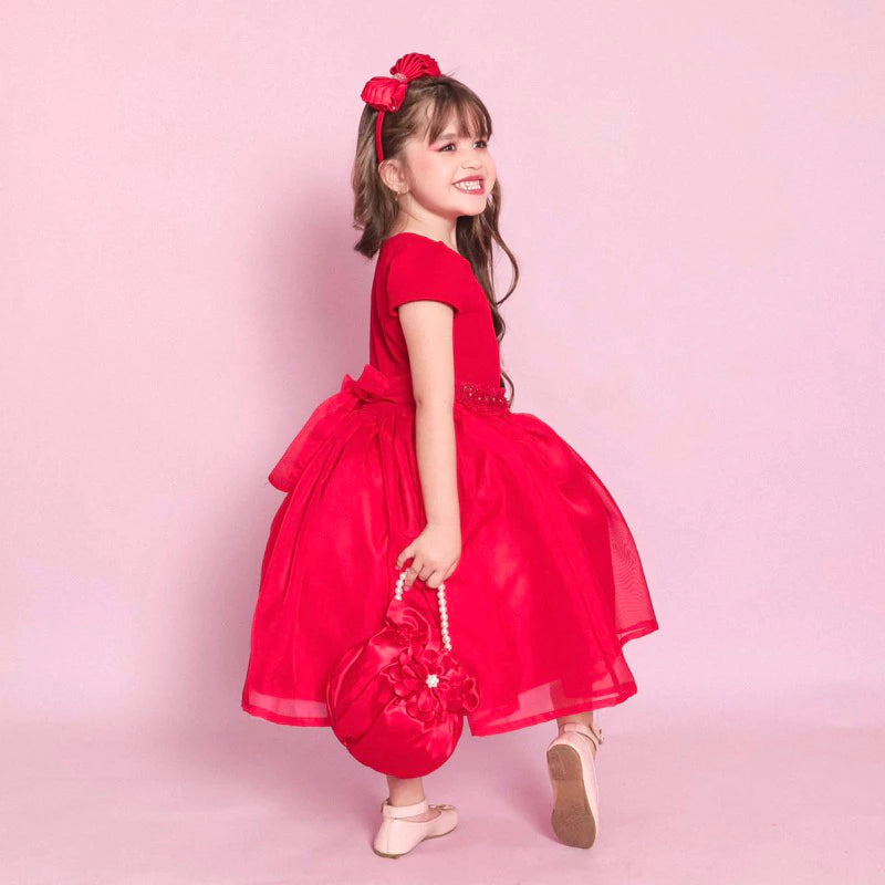 Vestido Infantil Encanto Vermelho