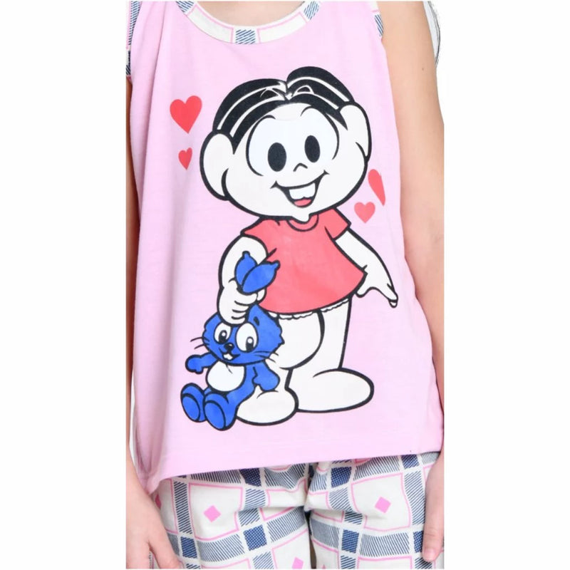 Pijama Infantil Menina Estampado Longo de Frio Roupa de Dormir Feminino Inverno