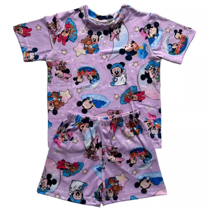 Pijama Kids Minnie e Mickey Rosa MENINA/Tamanhos P e M