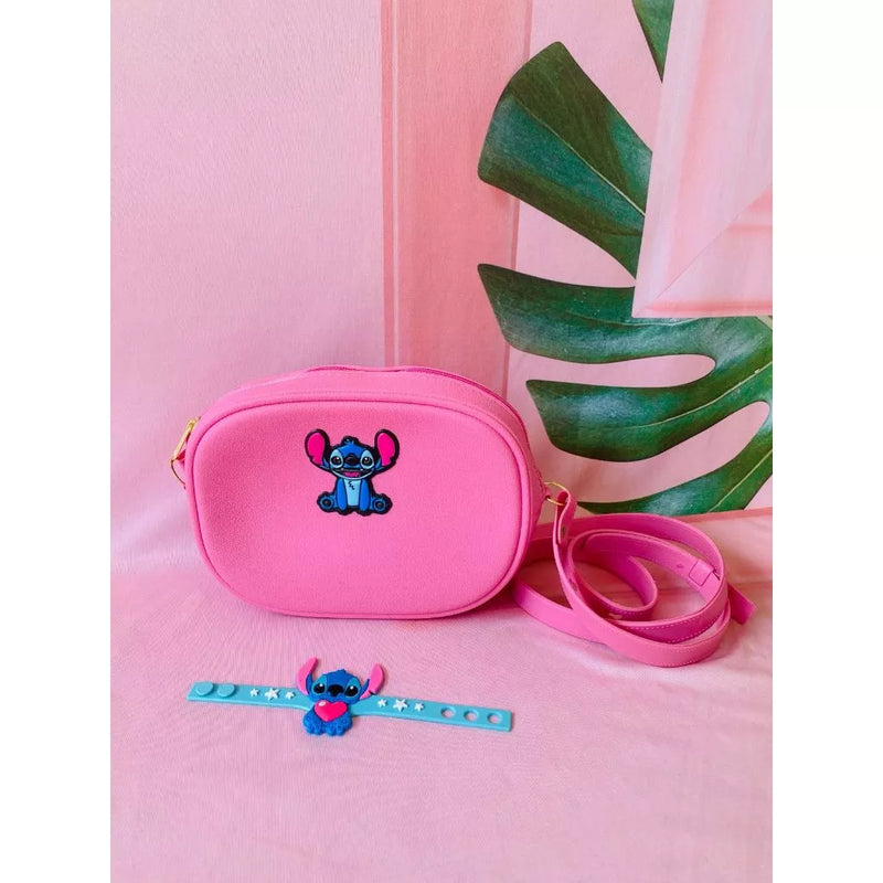 BOLSINHA STITCH + PULSEIRA 2 BOLSA INFANTIL LILO E STITCh BOLSA LILO E STITCH BOLSA INFANTIL LANÇAMENTO BOLSA DE PVC