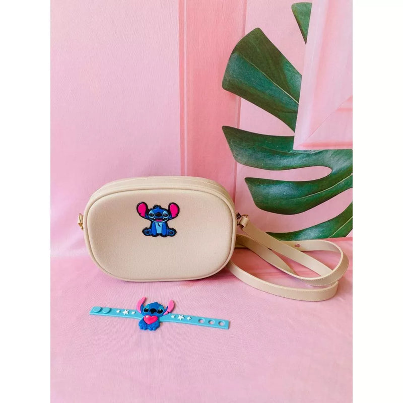 BOLSINHA STITCH + PULSEIRA 2 BOLSA INFANTIL LILO E STITCh BOLSA LILO E STITCH BOLSA INFANTIL LANÇAMENTO BOLSA DE PVC