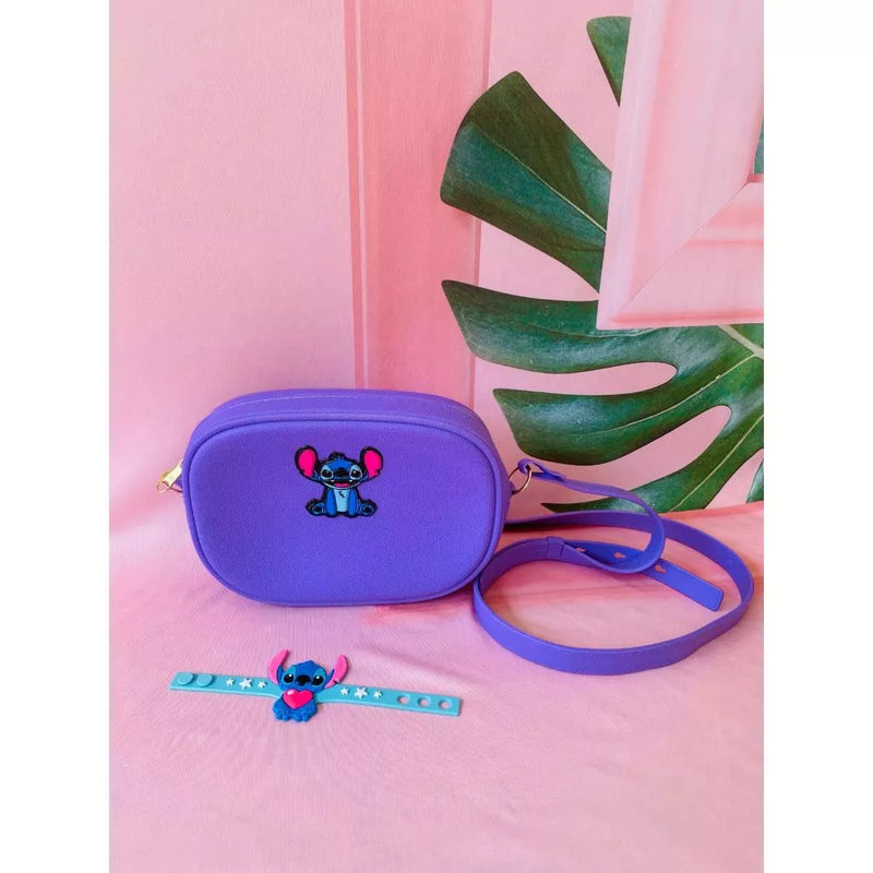 BOLSINHA STITCH + PULSEIRA 2 BOLSA INFANTIL LILO E STITCh BOLSA LILO E STITCH BOLSA INFANTIL LANÇAMENTO BOLSA DE PVC